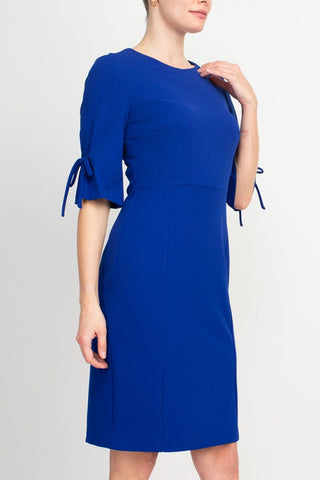 Connected Apparel Tie Sleeve Sheath Dress_Side VIew