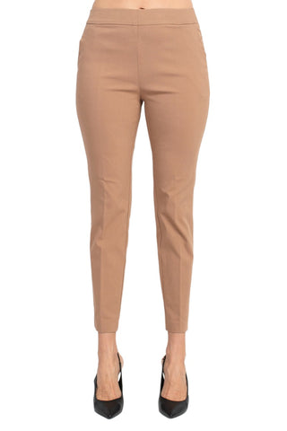 Counterparts Banded Mid Waist Slim Leg Stretch Crepe Pant - Rawnumber - Front