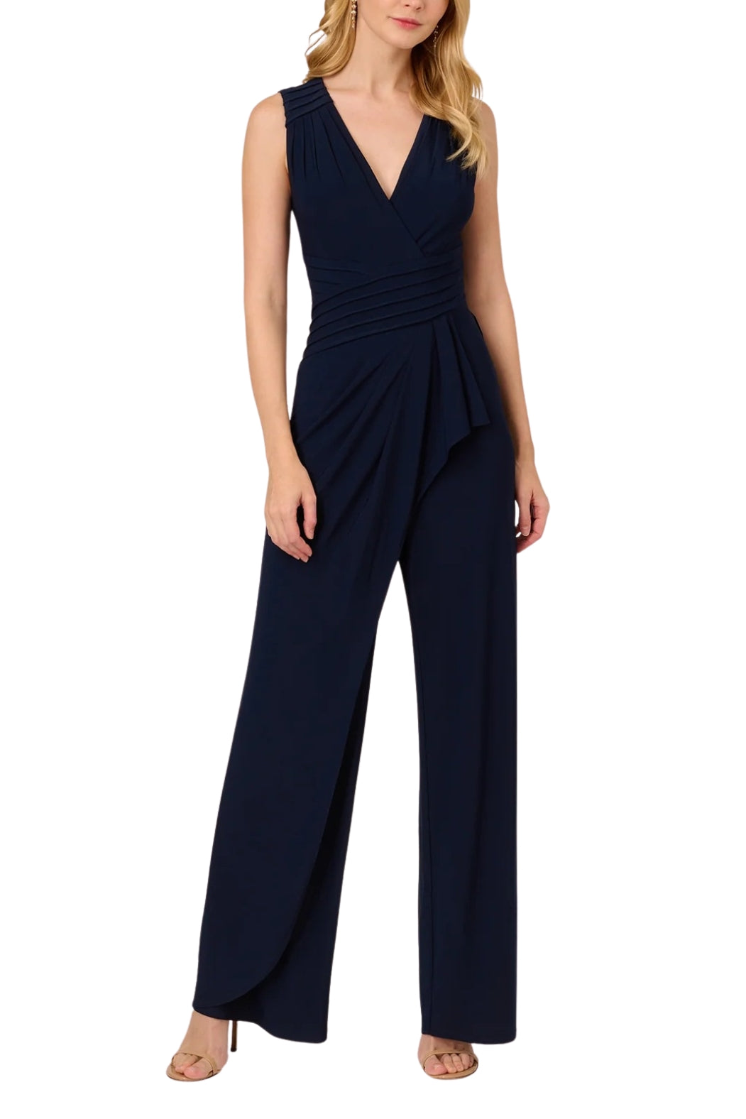 Yumi Navy Jumpsuit With Angel Sleeves | Yumi