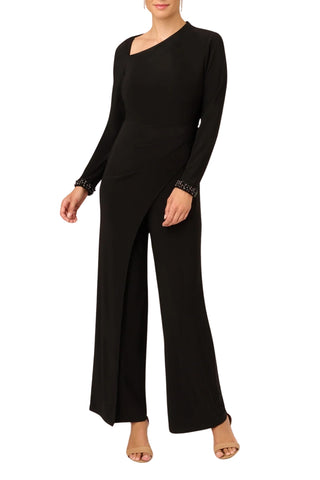 Adrianna Papell jersey asymmetric neck jumpsuit at Curated Brands in LA