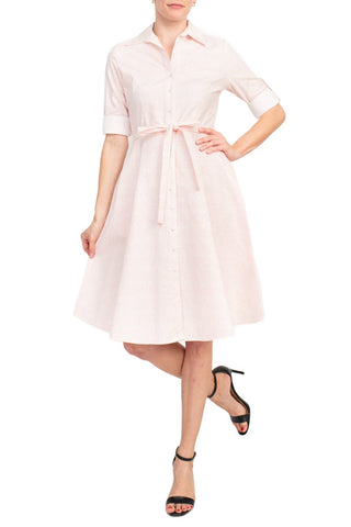 Sharagano Shirt Dress in Rapture Rose_Front Full View
