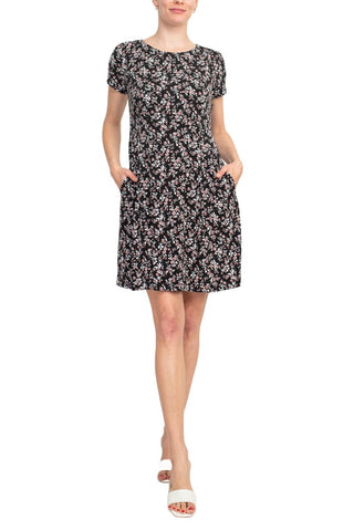 Connected Apparel Floral Soft Dress_Front View