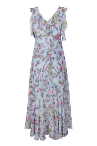 NANETTE Nanette Lepore V-Neck Sleeveless Flutter Multi Print Dress